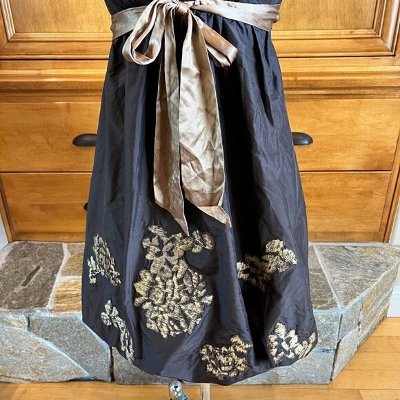 BCBG Mahogany Silk Taffeta Bubble Dress Size 6 NWT - Picture 3 of 16